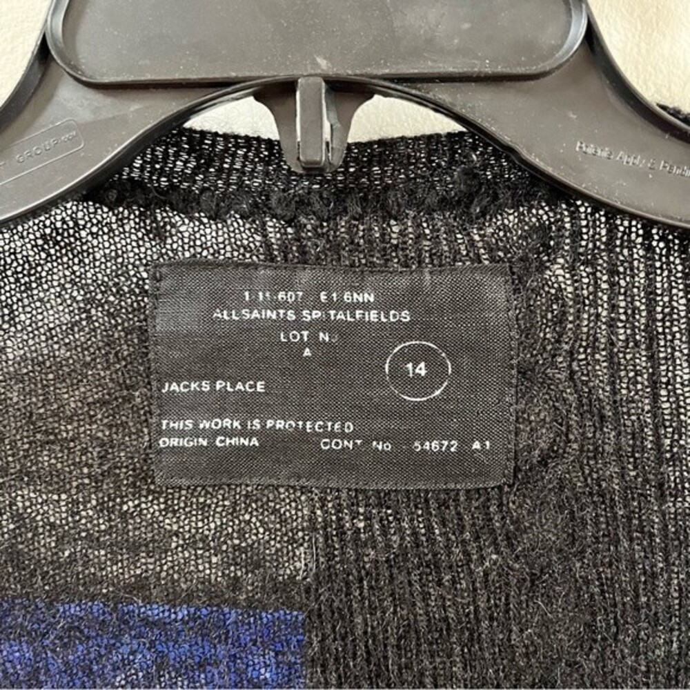 AllSaints Spitalfields Wendell Cardigan Sweater in Black 14 - Picture 6 of 12